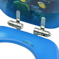 Miniatyr av produktbild för Toalettsits med mjuk stängning MDF djupt hav