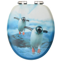 Produktbild för Toalettsits med mjuk stängning MDF pingvin