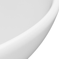 Miniatyr av produktbild för Lyxigt runt handfat matt vit 32,5x14 cm keramik