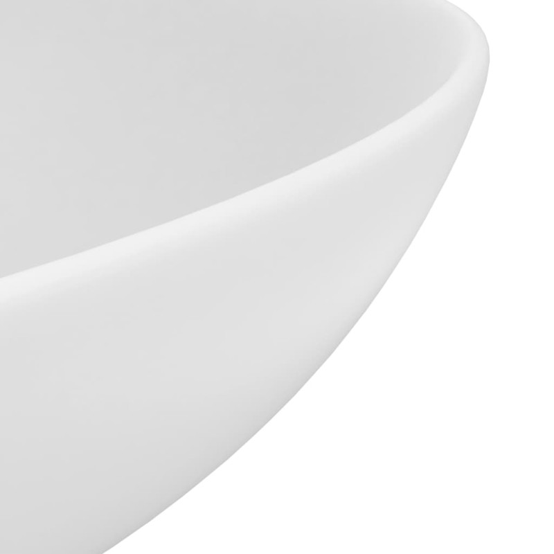 Produktbild för Handfat keramik matt vit rund