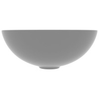 Miniatyr av produktbild för Handfat keramik ljusgrå rund