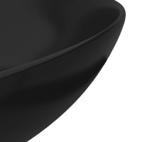 Produktbild för Handfat keramik matt svart rund