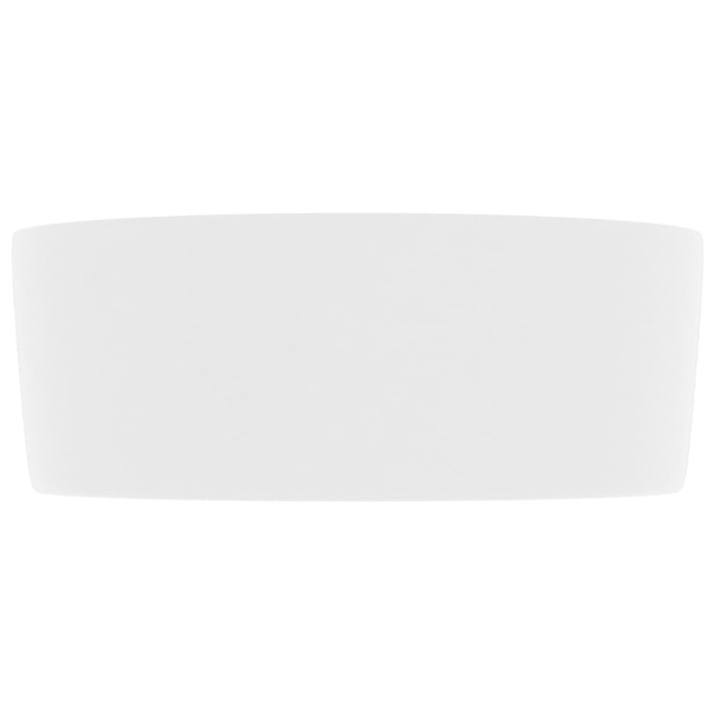 Produktbild för Lyxigt runt handfat matt vit 40x15 cm keramik