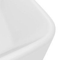 Produktbild för Lyxigt handfat matt vit 41x30x12 cm keramik