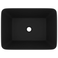 Miniatyr av produktbild för Lyxigt handfat matt svart 41x30x12 cm keramik