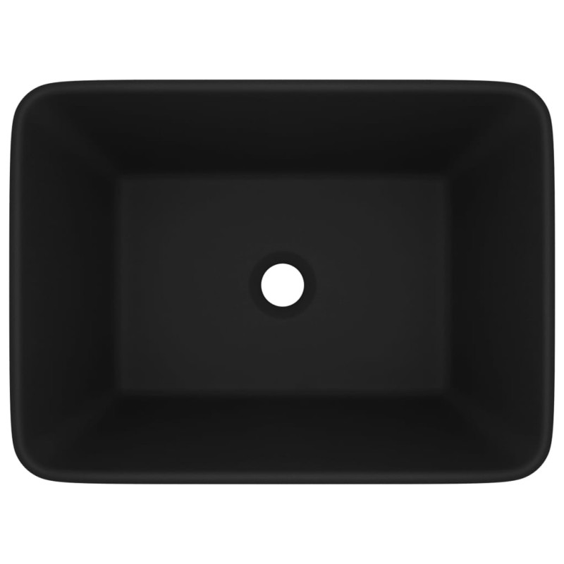 Produktbild för Lyxigt handfat matt svart 41x30x12 cm keramik
