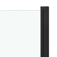 Produktbild för Duschvägg fällbar 2 paneler ESG 120x140 cm svart