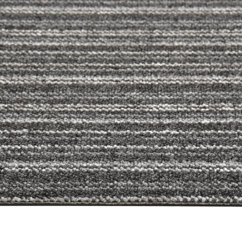 Produktbild för Textilplattor 20 st 5 m² 50x50 cm antracit ränder
