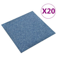 Miniatyr av produktbild för Textilplattor 20 st 5 m² 50x50 cm blå