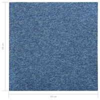 Miniatyr av produktbild för Textilplattor 20 st 5 m² 50x50 cm blå