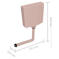 Miniatyr av produktbild för Cistern till toalett med botten inlopp 3/6 L laxrosa
