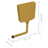 Produktbild för Cistern till toalett med botten inlopp 3/6 L currygul
