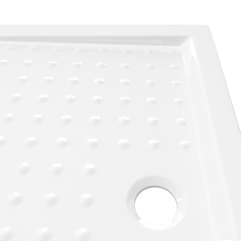 Produktbild för Duschkar med prickar vit 90x70x4 cm ABS