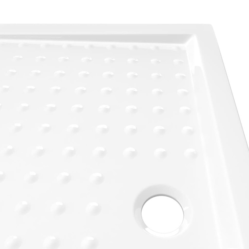 Produktbild för Duschkar med prickar vit 80x100x4 cm ABS