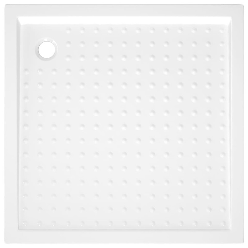Produktbild för Duschkar med prickar vit 90x90x4 cm ABS