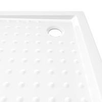 Miniatyr av produktbild för Duschkar med prickar vit 90x90x4 cm ABS