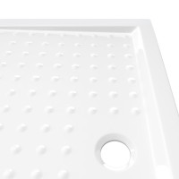 Produktbild för Duschkar med prickar vit 70x100x4 cm ABS