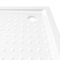 Produktbild för Duschkar med prickar vit 80x80x4 cm ABS