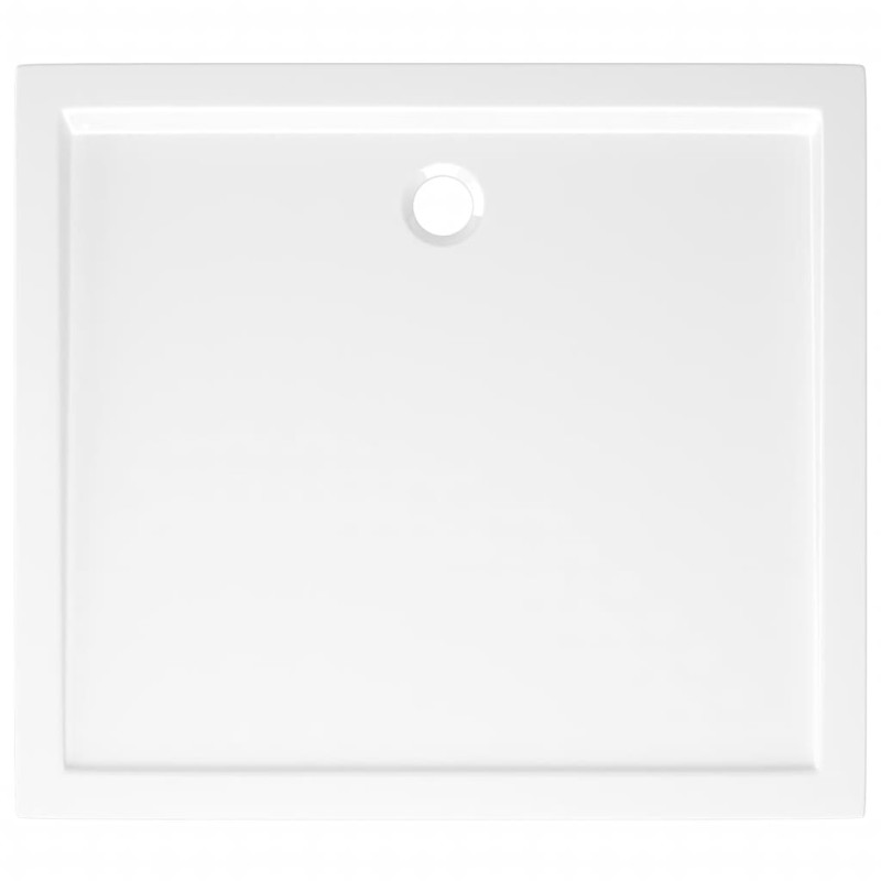 Produktbild för Duschkar rektangulärt ABS vit 80x90 cm