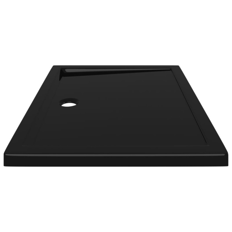 Produktbild för Duschkar rektangulärt ABS svart 80x100 cm
