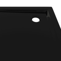 Produktbild för Duschkar fyrkantigt ABS svart 90x90 cm