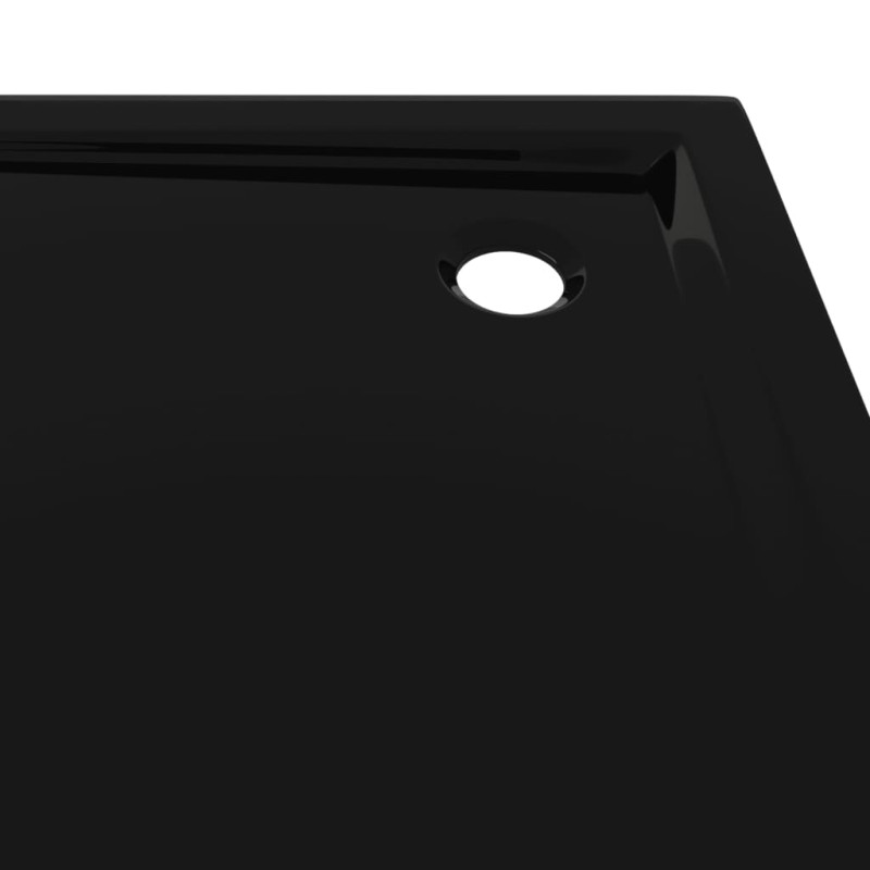 Produktbild för Duschkar fyrkantigt ABS svart 90x90 cm