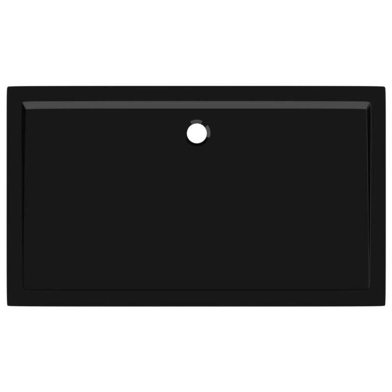 Produktbild för Duschkar rektangulärt ABS svart 70x120 cm