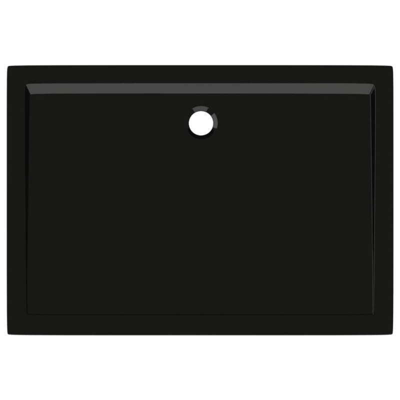 Produktbild för Duschkar rektangulärt ABS svart 70x100 cm