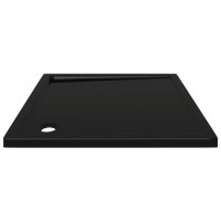 Produktbild för Duschkar fyrkantigt ABS svart 80x80 cm