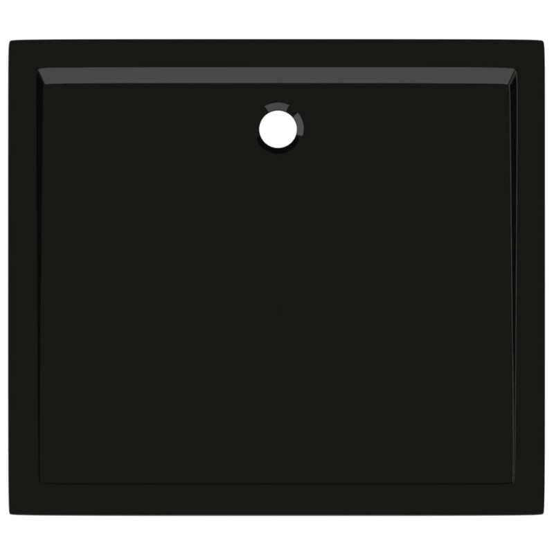 Produktbild för Duschkar rektangulärt ABS svart 80x90 cm