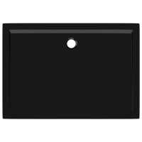 Produktbild för Duschkar rektangulärt ABS svart 80x110 cm