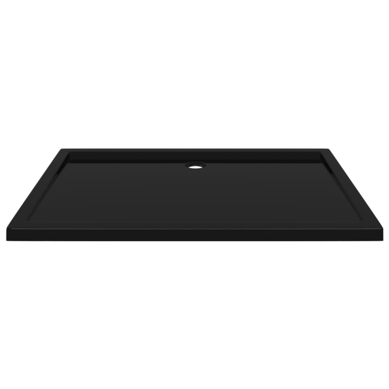 Produktbild för Duschkar rektangulärt ABS svart 80x120 cm