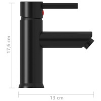 Produktbild för Badrumsblandare svart 130x176 mm