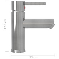 Miniatyr av produktbild för Badrumsblandare silver 130x176 mm