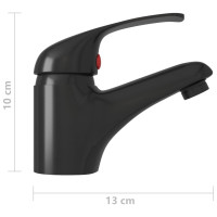 Produktbild för Tvättställsblandare svart 13x10 cm