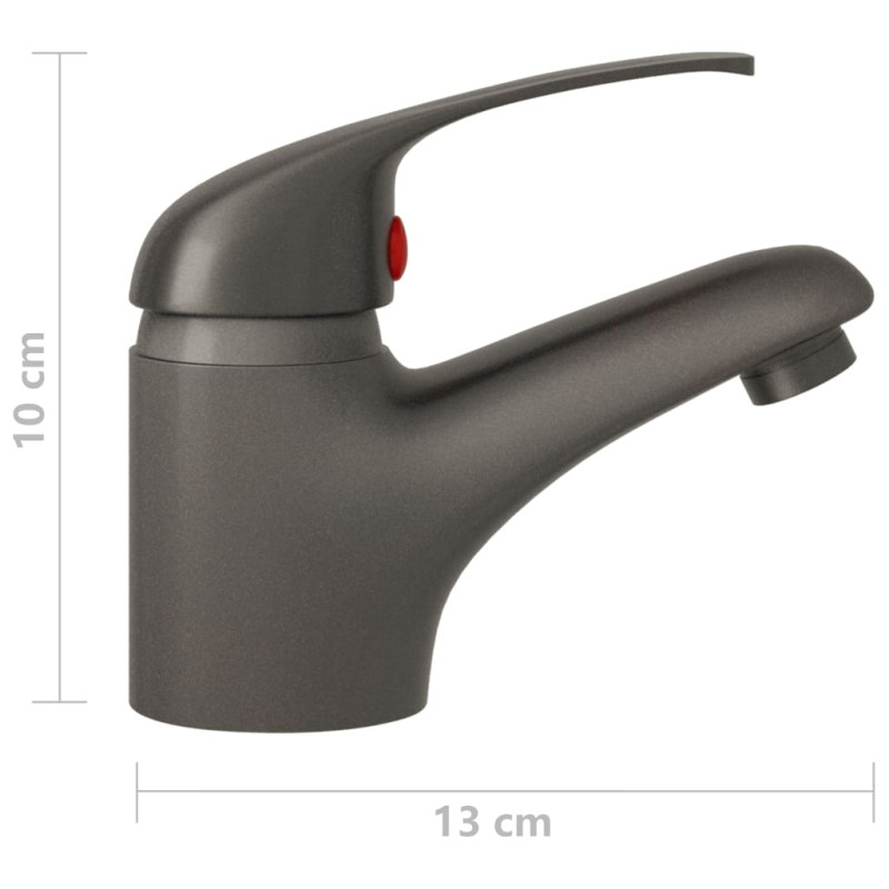 Produktbild för Tvättställsblandare grå 13x10 cm