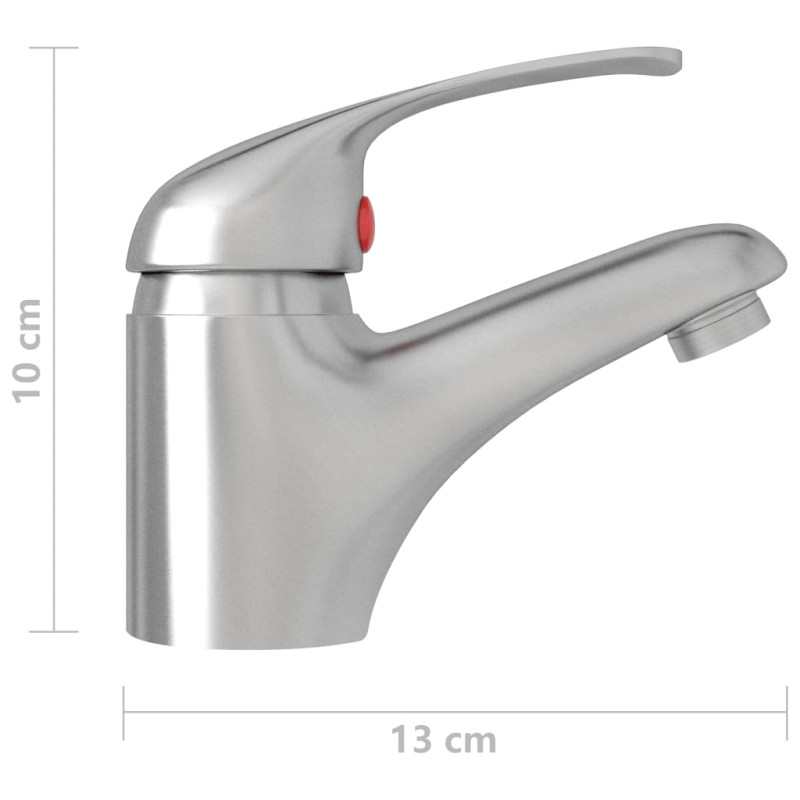 Produktbild för Tvättställsblandare silver 13x10 cm