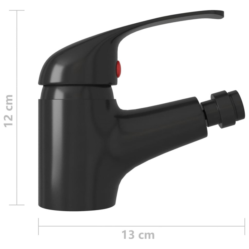 Produktbild för Bidéblandare svart 13x12 cm