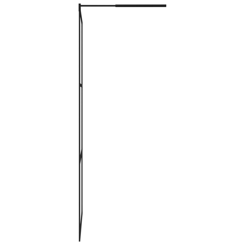 Produktbild för Duschvägg med klart ESG-glas svart 115x195 cm
