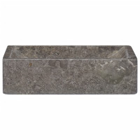 Miniatyr av produktbild för Handfat 45x30x12 cm marmor grå högglans