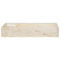 Miniatyr av produktbild för Handfat gräddvit 58x39x10 cm marmor