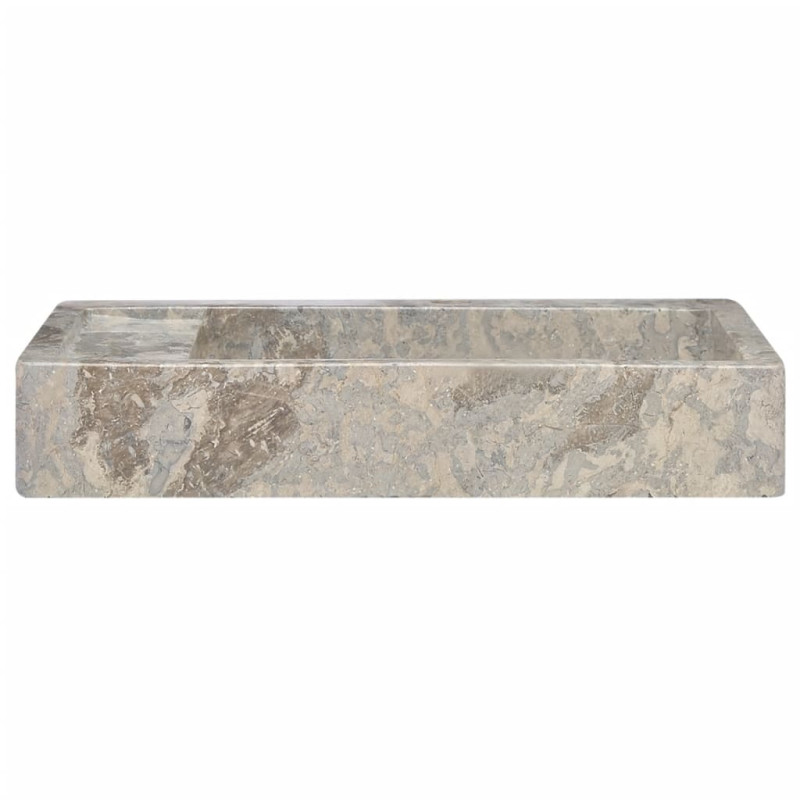 Produktbild för Handfat grå 58x39x10 cm marmor