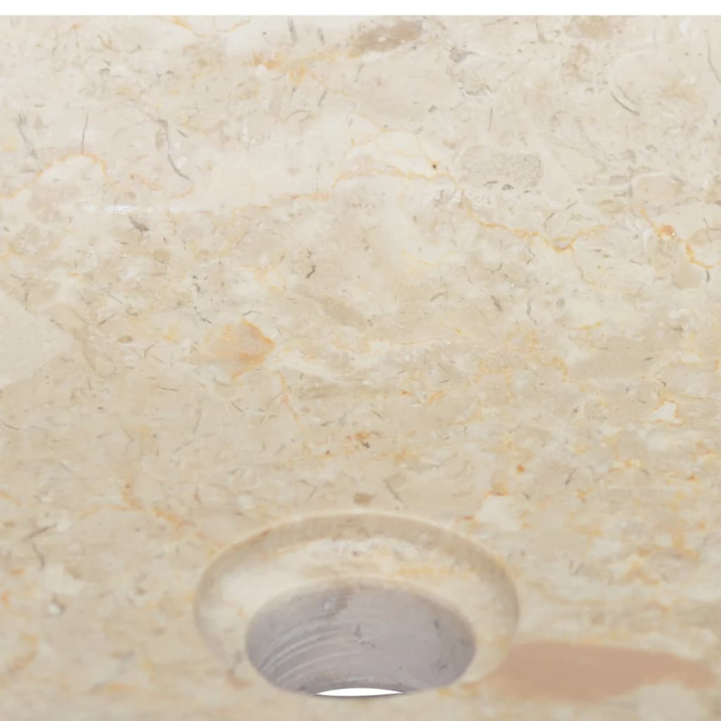 Produktbild för Handfat gräddvit 50x35x10 cm marmor