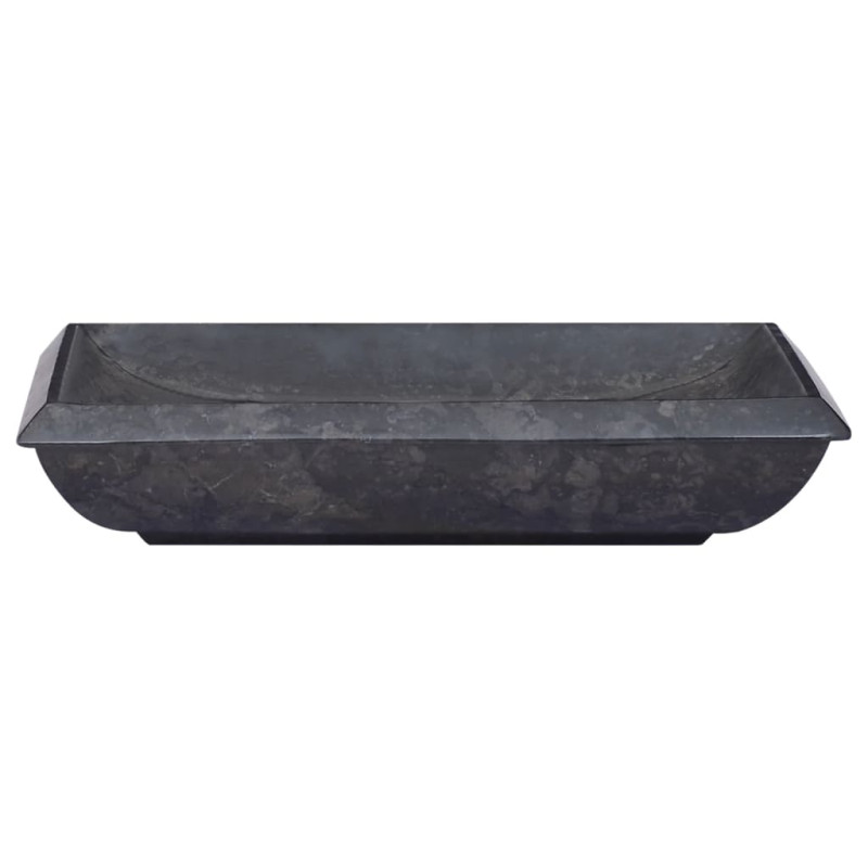 Produktbild för Handfat svart 50x35x10 cm marmor