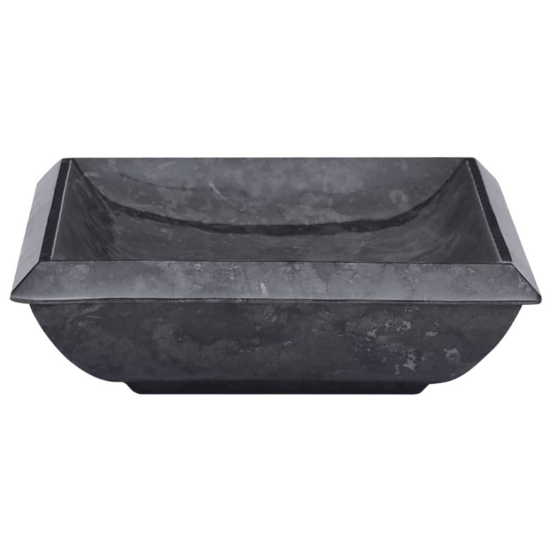 Produktbild för Handfat svart 50x35x10 cm marmor