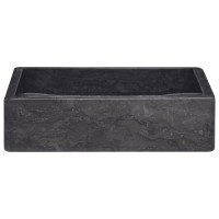 Miniatyr av produktbild för Handfat svart 40x40x10 cm marmor