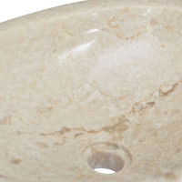 Produktbild för Handfat gräddvit 53x40x15 cm marmor