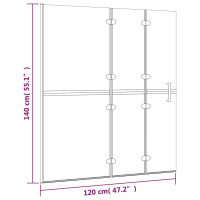 Miniatyr av produktbild för Duschvägg vikbar ESG 120x140 cm vit