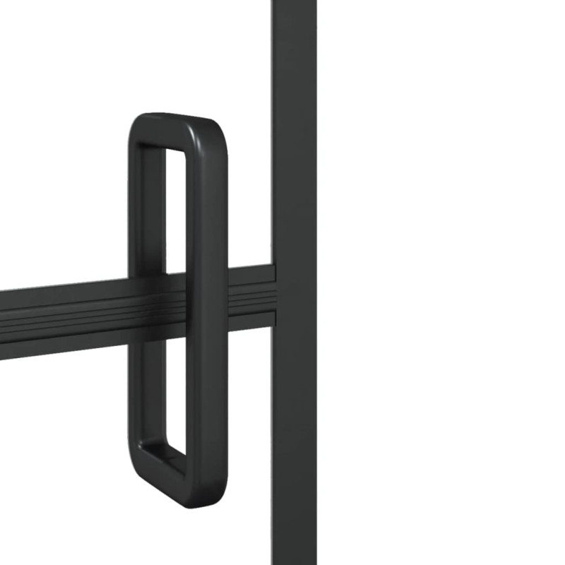 Produktbild för Duschvägg fällbar ESG 100x140 cm svart