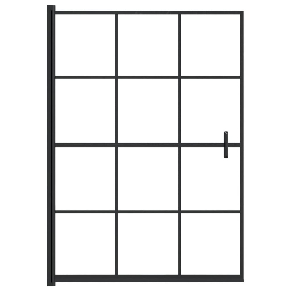 Produktbild för Duschvägg ESG 100x140 cm svart